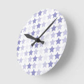 青くグラデーションな星 ラウンド壁時計 (傾斜)