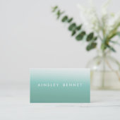 青くグラデーションな水彩画の名刺 名刺 (スタンド正面)