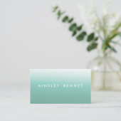 青くグラデーションな水彩画の名刺 名刺 (スタンド正面)