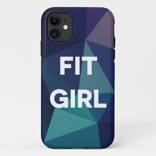 青くグラデーションな適合の女の子の電話箱 Case-Mate iPhoneケース (裏面)