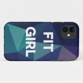 青くグラデーションな適合の女の子の電話箱 Case-Mate iPhoneケース (裏面(横))