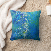 青くコンテンポラリーな水中枕 クッション (ブランケット)