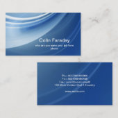 青くモダンな名刺 名刺 (正面/裏面)