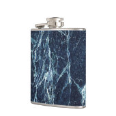 青くモダンな大理石パターン フラスク (左)
