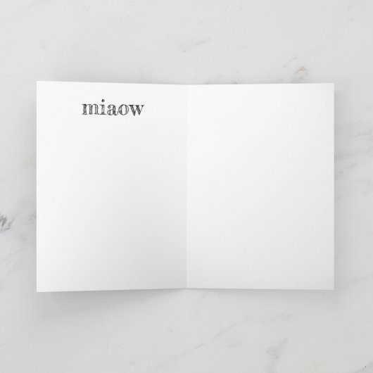 青くロシアのな挨拶状-猫好きのための… カード (内部)