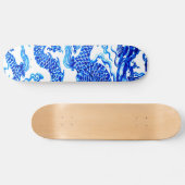 青く中国のなドラゴンのヴィンテージのつぼの芸術の壁板 スケートボード (横)