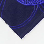 青く中国のなドラゴン フリースブランケット (角)