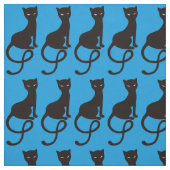 青く優雅で邪悪な黒猫 ファブリック (見本)