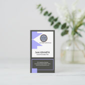 青く全体的な案内標識の兵站学ディレクター 名刺 (スタンド正面)