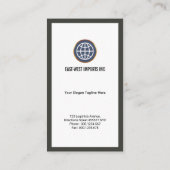 青く全体的な案内標識の兵站学ディレクター 名刺 (裏面)