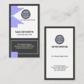 青く全体的な案内標識の兵站学ディレクター 名刺 (正面/裏面)