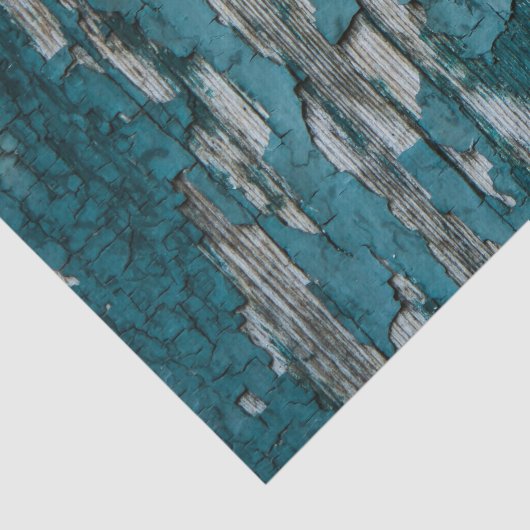 青く古い皮のペンキの木製の壁の質 薄葉紙 (詳細)