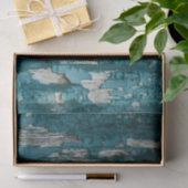 青く古い皮のペンキの木製の壁の質 薄葉紙 (ギフト)