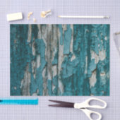 青く古い皮のペンキの木製の壁の質 薄葉紙 (クラフト)