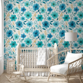 青く咲く花エレガント植物水色 壁紙