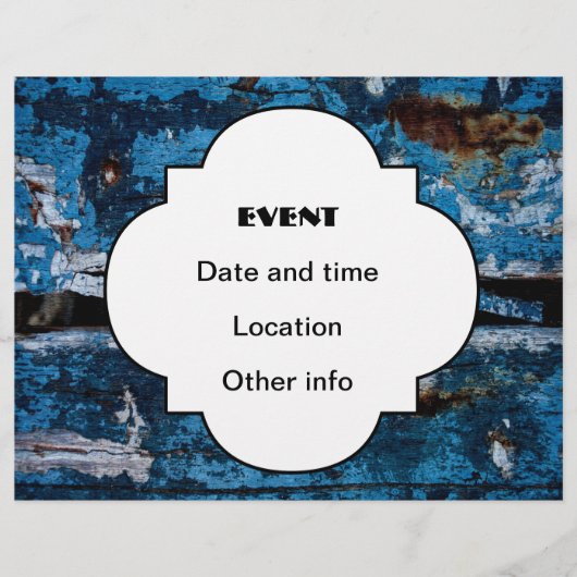 青く塗られた木 チラシ (正面)