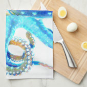 青く多彩なocopi キッチンタオル (四つ折り)