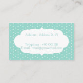 青く小さい正方形 名刺 (裏面)