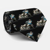 青く平らなトラック及び高速自動車道路のオートバイのレーサー ネクタイ (ロール)