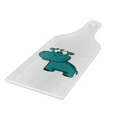 青く幸せなカバ カッティングボード (角)