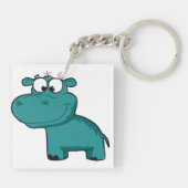 青く幸せなカバ キーホルダー (裏面)