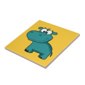 青く幸せなカバ タイル (側面)