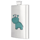 青く幸せなカバ フラスク (左)