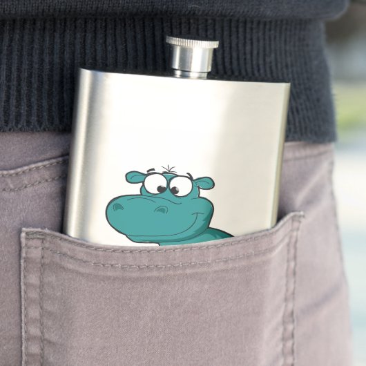 青く幸せなカバ フラスク (インサイチュ)