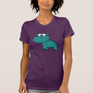 青く幸せなカバ Tシャツ