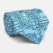 青く幾何学的なタイ ネクタイ (ロール)