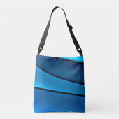 青く幾何学的なトート クロスボディバッグ (裏面)