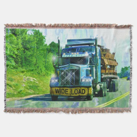 青く広い負荷足場トラック恋人の芸術 スローブランケット (正面)