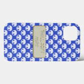 青く引っ掻かれたスカル効果の漫画の白い文字 Case-Mate iPhoneケース (裏面 (横))