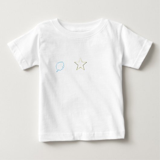 青く曇った星 ベビーTシャツ (正面)
