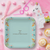 青く染まる ペーパープレート (パーティー)