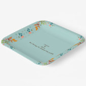 青く染まる ペーパープレート (傾斜あり)