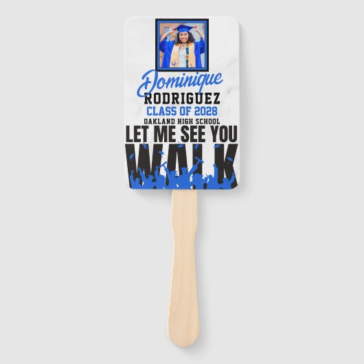 青く歩いて見る|黒2枚の写真卒業 ハンドファン (正面)