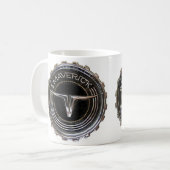 青く異端的なマグ コーヒーマグカップ (正面左)