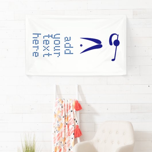 青く白いゴルフプレーヤーのスタイルのカスタムは旗を遊ばします 横断幕 (インサイチュ)