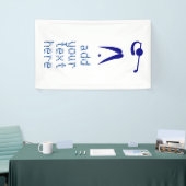 青く白いゴルフプレーヤーのスタイルのカスタムは旗を遊ばします 横断幕 (トレードショー)