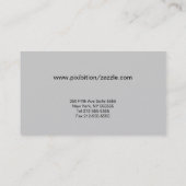 青く白い及び灰色の点の名刺 名刺 (裏面)