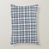 青く白い格子縞1 アクセントクッション (正面(垂直))