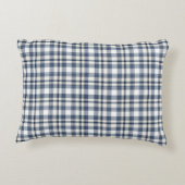 青く白い格子縞1 アクセントクッション (裏面)