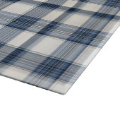 青く白い格子縞1 カッティングボード (角)