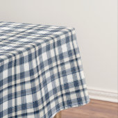 青く白い格子縞1 テーブルクロス (インサイチュ)