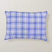青く白い格子縞2 アクセントクッション (裏面)