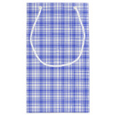 青く白い格子縞2 スモールペーパーバッグ (裏面)