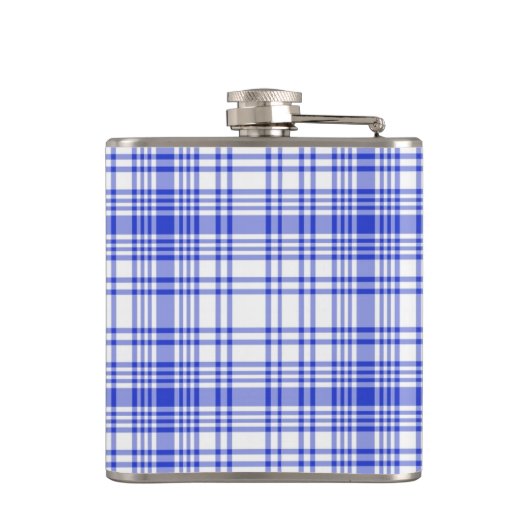 青く白い格子縞2 フラスク (裏面)