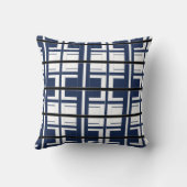 青く白くおよび黒いクラシック クッション (裏面)