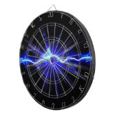 青く白熱［赤熱］光を放つな稲妻か電気 ダーツボード (正面右)